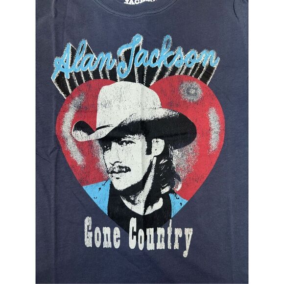 NWT Forever 21 Alan Jackson Gone Country Graphic Baby Tee Size Small - Picture 2 of 7